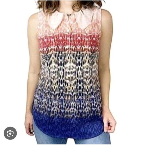 Cabi Love Blouse Heart Of Cabi Sleeveless Peter Pan Collar - Picture 1 of 8